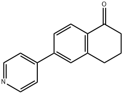 6-(pyridin-4-yl)-3,4-dihydronaphthalen-1(2H)-one 化学構造式