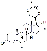 6alpha-fluoro-17,21-dihydroxy-16alpha-methylpregn-4-ene-3,20-dione 21-acetate  Structure