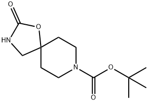 tert-Butyl 2-oxo-1-oxa-3,8-diazaspiro[4.5]decane-8-carboxylate Struktur