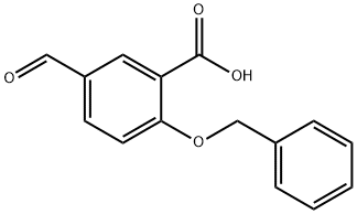 2-(ベンジルオキシ)-5-ホルミル安息香酸 化学構造式