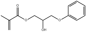 2-メチルプロペン酸2-ヒドロキシ-3-フェノキシプロピル 化学構造式