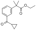 ETHYL 3-(CYCLOPROPYLCARBONYL)-A,A-DIMETHYLPHENYLACETATE Structure