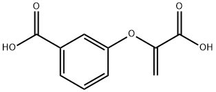 3-[(1-カルボキシエテニル)オキシ]安息香酸 化学構造式