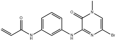 N-(3-((6-bromo-4-methyl-3-oxo-3,4-dihydropyrazin-2-yl)amino)phenyl)acrylamide Structure
