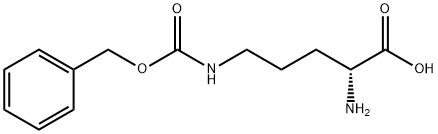 N5-(ベンジルオキシカルボニル)-D-オルニチン 化学構造式