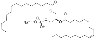 1-PALMITOYL-2-OLEOYL-SN-GLYCERO-3-PHOSPHATE(MONOSODIUM SALT) Structure