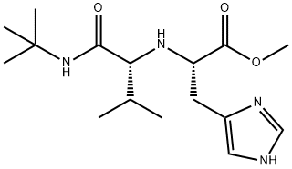 L-Histidine, N-[1-[[(1,1-dimethylethyl)amino]carbonyl]-2-methylpropyl]-, methyl ester, (R)- (9CI) Structure