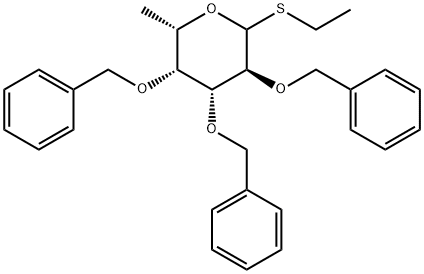 ETHYL 2,3,4-TRI-O-BENZYL-1-THIO-伪,尾-L-FUCOPYRANOSIDE,169532-17-6,结构式