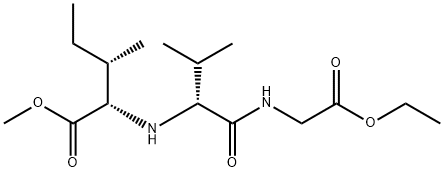 Glycine, N-[N-[1-(methoxycarbonyl)-2-methylbutyl]-D-valyl]-, ethyl ester, [S-(R*,R*)]- (9CI) Structure