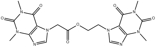 7H-Purine-7-acetic acid, 1,2,3,6-tetrahydro-1,3-dimethyl-2,6-dioxo-, 2 -(1,3-dimethyl-2,6-dioxo-1,2,3,6-tetrahydro-7H-purin-7-yl)ethyl ester Structure