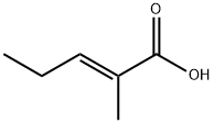 (E)-2-メチル-2-ペンテン酸 化学構造式