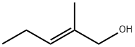 (E)-2-メチル-2-ペンテン-1-オール 化学構造式