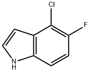 4-氯-5-氟吲哚, 169674-02-6, 结构式