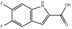 5,6-ジフルオロインドール-2-カルボン酸 化学構造式