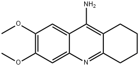 1,2,3,4-テトラヒドロ-6,7-ジメトキシアクリジン-9-アミン 化学構造式
