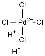 dihydrogen tetrachloropalladate(2-) 结构式
