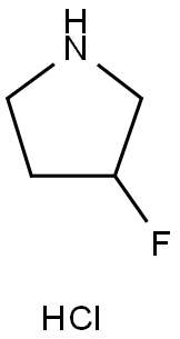3-フルオロピロリジン塩酸塩 化学構造式