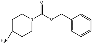 4-氨基-4-甲基哌啶-1-甲酸苄酯 结构式