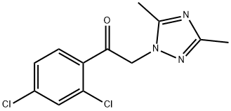 1-(2,4-二氯苯基)-2-(3,5-二甲基-1H-1,2,4-三唑-1-基)乙酮, 169773-36-8, 结构式
