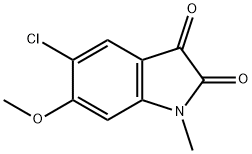 5-クロロ-6-メトキシ-1-メチル-1H-インドール-2,3-ジオン 化学構造式