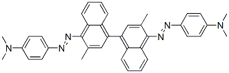 4,4'-Bis(4-dimethylaminophenylazo)-3,3'-dimethyl-1,1'-binaphthalene 结构式