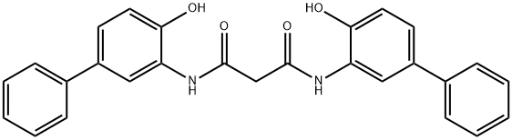 N,N'-Bis(2-hydroxy-5-phenyl)phenyl-malonamide Struktur