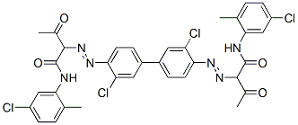4,4'-Bis[[1-(2-methyl-5-chlorophenylamino)-1,3-dioxobutan-2-yl]azo]-3,3'-dichloro-1,1'-biphenyl,169798-08-7,结构式
