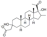 16-Methyl-3,17-dihydroxy-5alpha-pregnane-20-one-3-acetate Struktur
