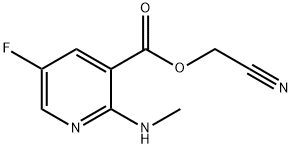3-Pyridinecarboxylicacid,5-fluoro-2-(methylamino)-,cyanomethylester(9CI) Structure