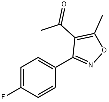 Ethanone, 1-[3-(4-fluorophenyl)-5-Methyl-4-isoxazolyl]- 化学構造式