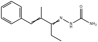 2-Methyl-1-phenyl-1-penten-3-one semicarbazone Struktur