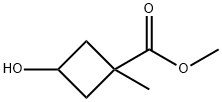 Cyclobutanecarboxylic acid, 3-hydroxy-1-methyl-, methyl ester (9CI) Struktur
