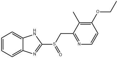 2-[(4-ETHOXY-3-METHYL-2-PYRIDINYL)-METHYLSULFINYL]-BENZIMIDAZOLE 化学構造式