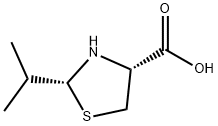 4-Thiazolidinecarboxylicacid,2-(1-methylethyl)-,(2R-cis)-(9CI) 结构式