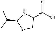 4-Thiazolidinecarboxylicacid,2-(1-methylethyl)-,(2S-trans)-(9CI) Structure