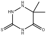 3-硫羰基-5-氧代-6,6-二甲基六氢-1,2,4-三嗪, 16992-40-8, 结构式