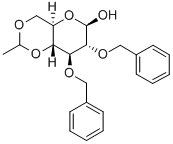 2,3-DI-O-BENZYL-4,6-O-ETHYLIDENE-BETA-D-GLUCOPYRANOSE Struktur