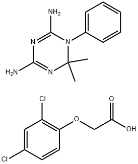 2,4-Dichlorfenoxyoctan 1-fenyl-2,2-dimethyl-4,6-diamino-1,2-dihydro-1, 3,5-triazinu [Czech] Structure