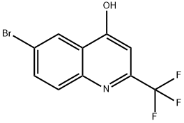 6-BROMO-4-HYDROXY-2-(TRIFLUOROMETHYL)QUINOLINE Struktur