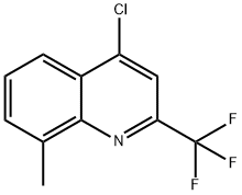 4-クロロ-8-メチル-2-(トリフルオロメチル)キノリン 化学構造式