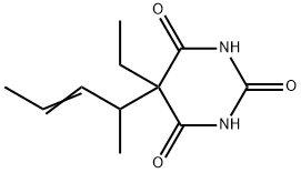 5-Ethyl-5-(1-methyl-2-butenyl)barbituric acid Struktur