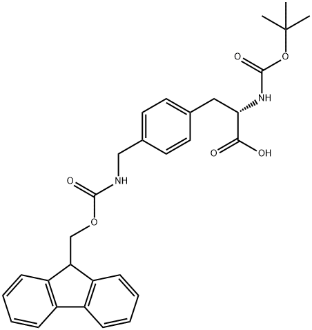 BOC-(FMOC-4-氨甲基)-L-苯丙氨酸, 170157-61-6, 结构式