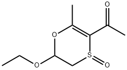 Ethanone, 1-(6-ethoxy-5,6-dihydro-2-methyl-4-oxido-1,4-oxathiin-3-yl)- (9CI) Structure