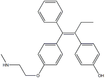 N-Desmethyl-4hydroxy Tamoxifen 结构式