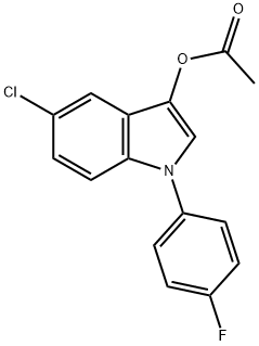 3-乙酰氧基-5-氯-1-(4-氟苯基)-1H-吲哚, 170232-37-8, 结构式
