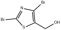 2,4-ジブロモチアゾール-5-メタノール 化学構造式