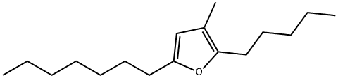 2-ペンチル-3-メチル-5-ヘプチルフラン 化学構造式