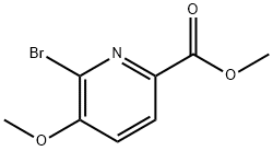 2-Pyridinecarboxylic acid, 6-broMo-5-Methoxy-, Methyl ester Structure