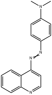 4-(4-ジメチルアミノフェニルアゾ)キノリン 化学構造式