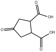 4-oxocyclopentane-1,2-dicarboxylic acid Struktur